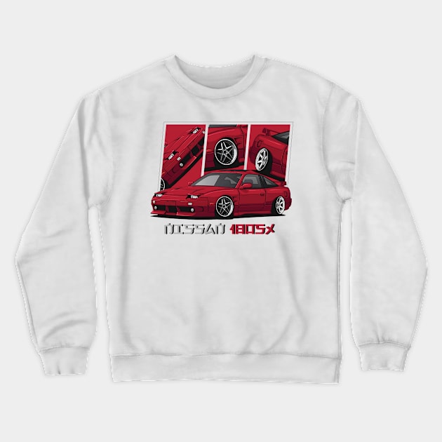 Nissan 180SX JDM Car Crewneck Sweatshirt by T-JD